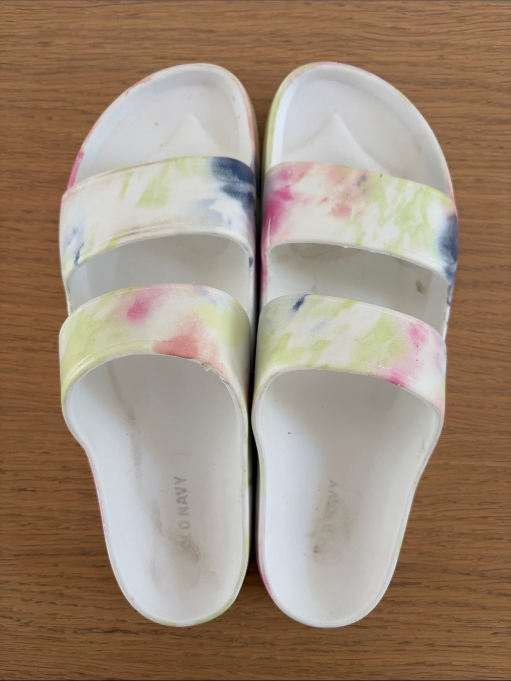 Old Navy Chalk/Tie Dye Birkenstock Style Sandals - Women’s Size 9